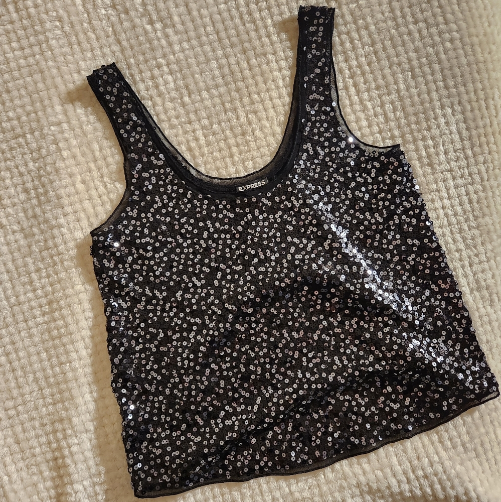 Express Womens Sequin Tank